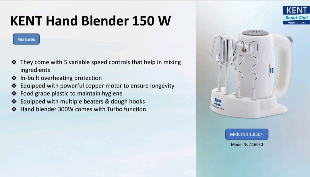 kent hand blender 150 w
